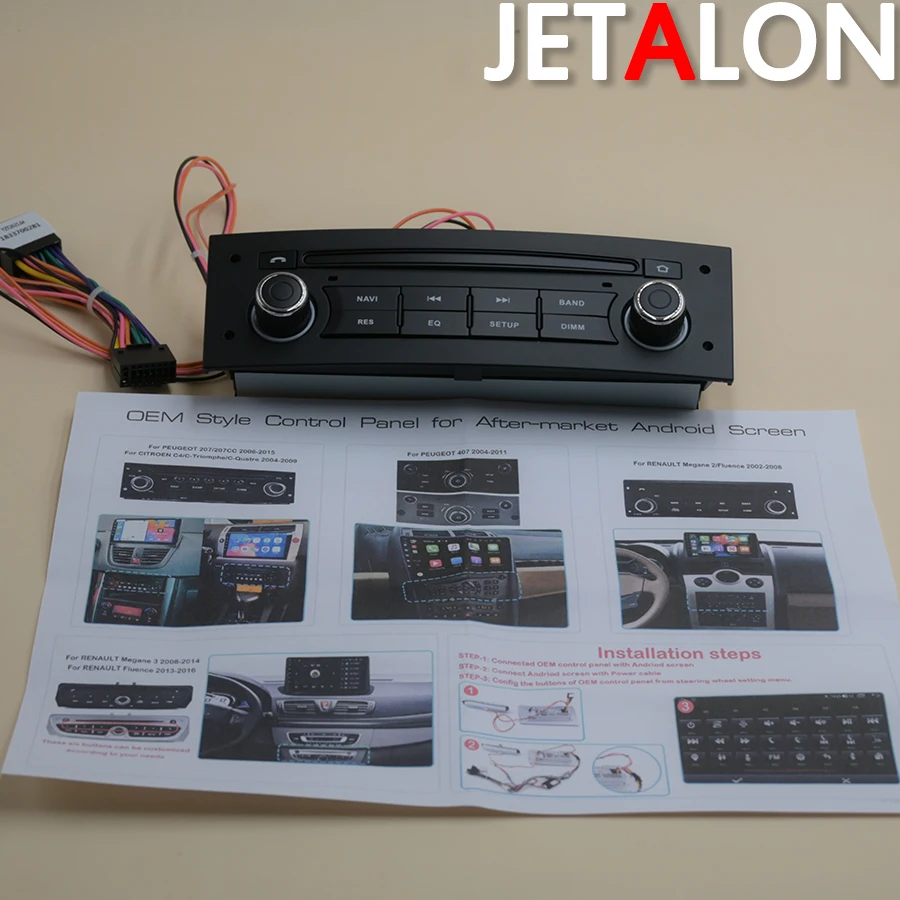OEM Style Key Control Panel L-032 For RENAULT Megane 2/Fluence 2002 - 2008 control Android Screen OEM Style Key Control Panel