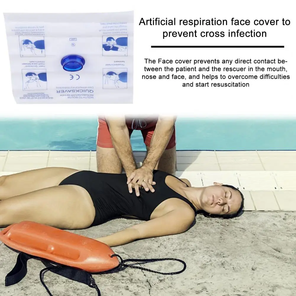 

Cpr Barrier Mask Emergency Mask 10pcs Disposable Cpr Face Shields Portable Emergency Aid Masks First Responder Artificial