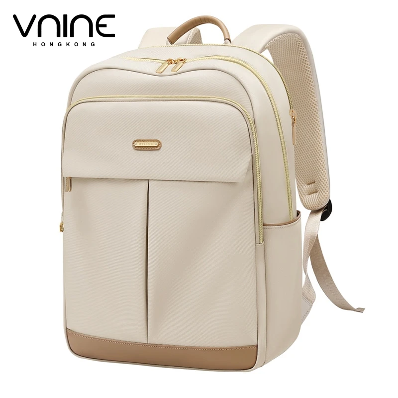 V.NINE Women Backpack Work Laptops Multi Compartment Backpacks Woman Elegant 16 inch Notebook Bag with Keychain Waterproof 2025