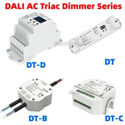 DALI AC triyak ayarlı kısıcı serisi DT/DT-B/DT-C/DT-D 1CH * 1.5A tek renk kısılabilir LED ışık akkor lambalar için anahtarı AC100-240V