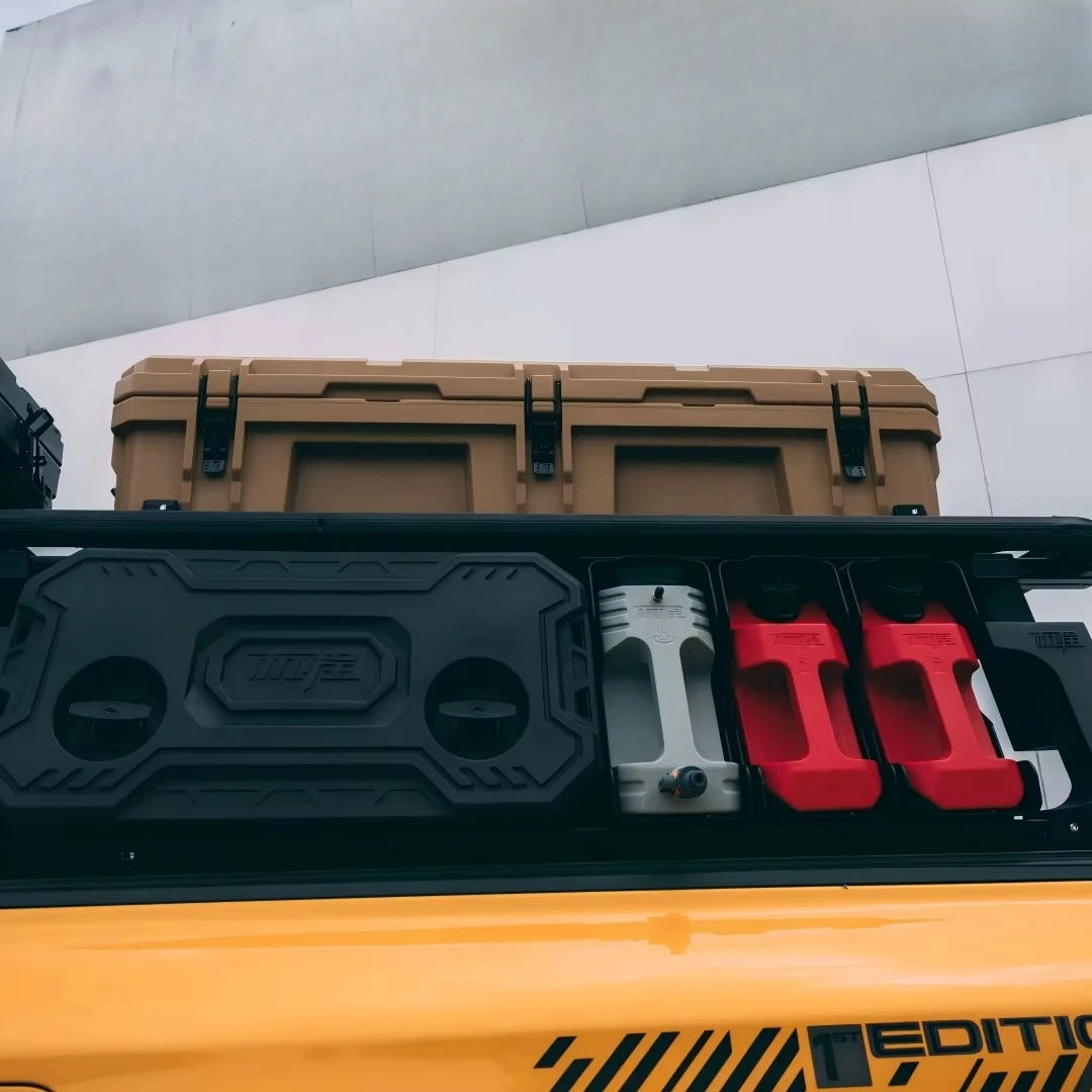 Large Capacity 95L PE Rotoplastic Tool Box for Car Roof Cargo Outdoor Camping Travel Case