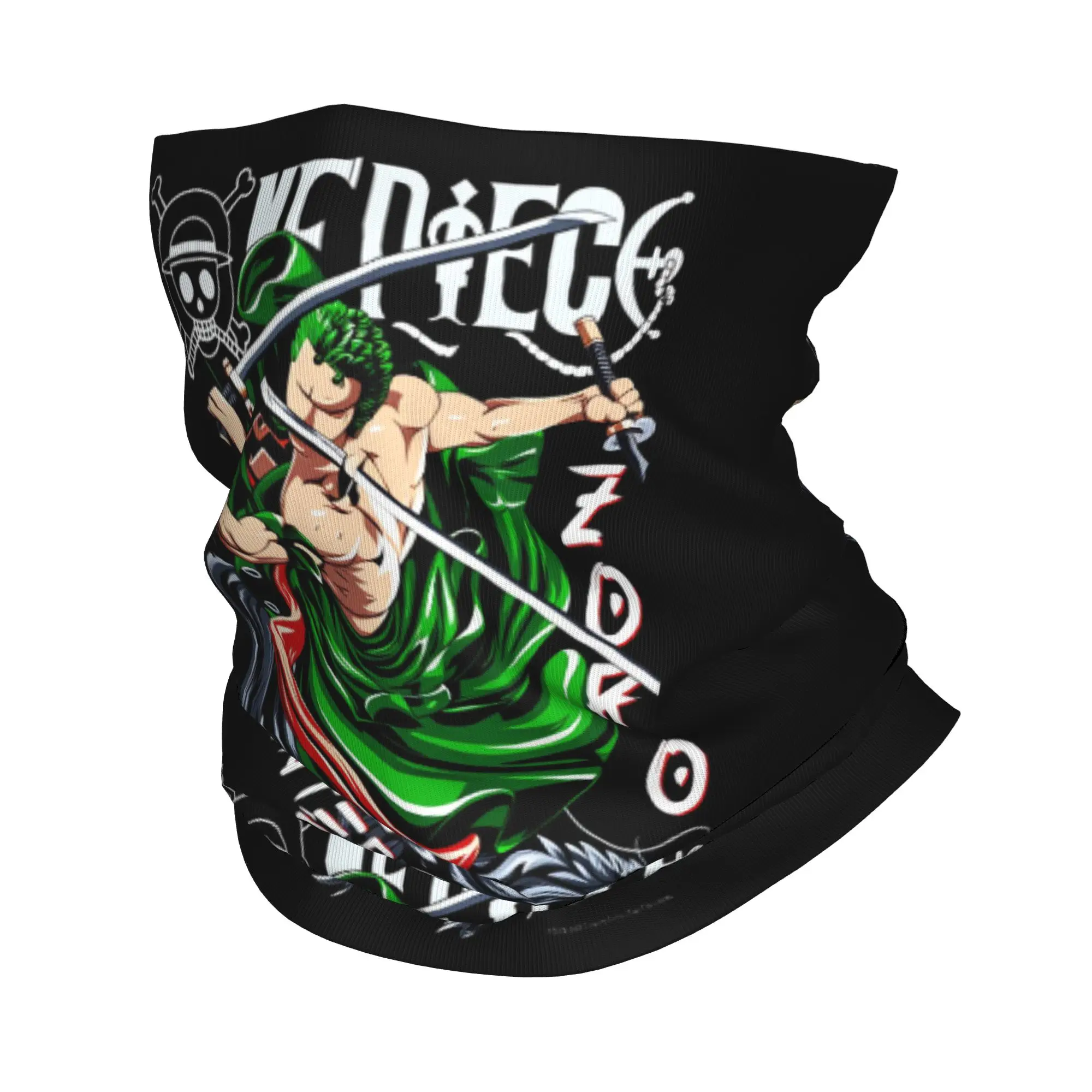 Roronoa ZoroOne Piece   Bandana Neck Gaiter for Hiking Running Women Men Wrap Scarf Anime Balaclava Warmer