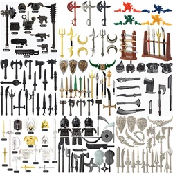 MOC Medieval Military Waffen Accessories Sets Building Blocks Solider Figures Sword Shield Trooper Force Vanguard Gun Bricks Toy