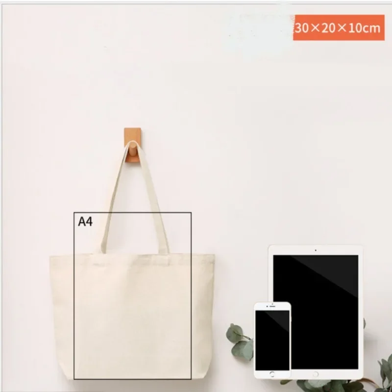 Canvas Bags Cotton School Grocery Bag Food Shopper Bag Folding Pocket Handbags Portable Shopping Shoulder Tote Strage Bag