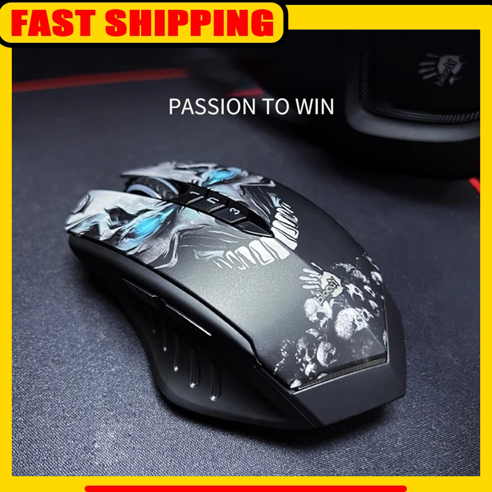 

A4tech Bloody R80 PLUS Wireless Mouse USB 2.4GHz Ergonomic 5000dpi Macro Programming Pc Laptop Accessories E-sports Gaming Mouse