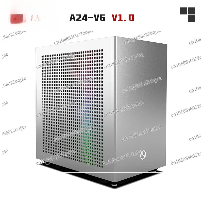 Lzmod mini A24-V6 1.0 dual-slot semi-high single display 1u power supply itx chassis 5.38 liters