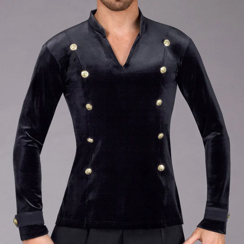 Ropa de baile de actuaciones estándar para hombres, esmoquin avanzado negro de alta calidad, ropa de baile latino de salón, vals y Flamenco