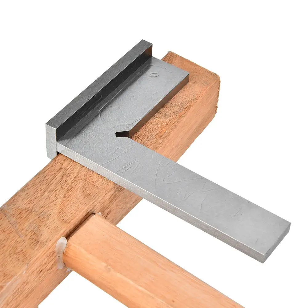 أداة قياس مهندس مسطرة زاوية من الفولاذ المقاوم للصدأ بزاوية 90 درجة للقياسات الدقيقة #6