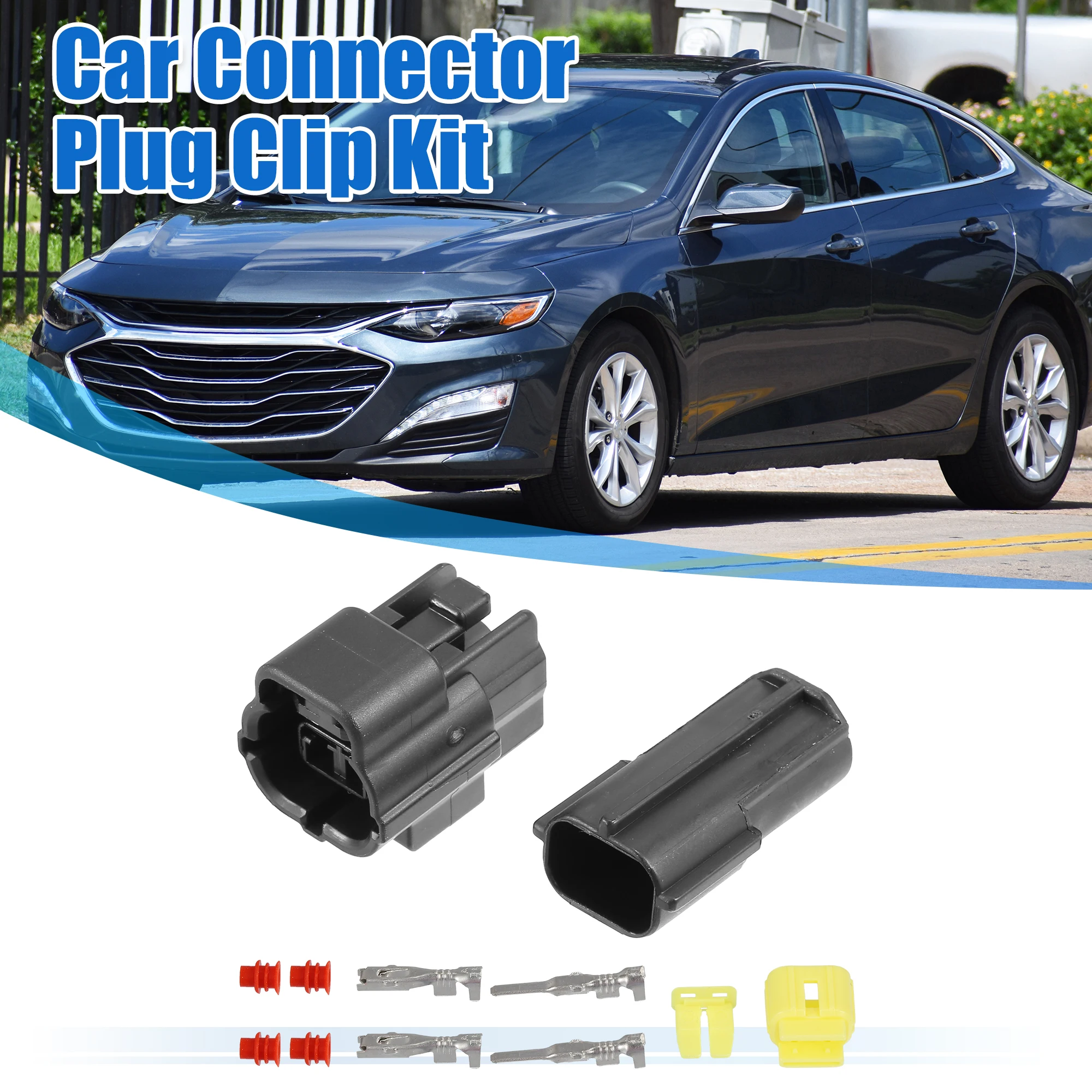 

UXCELL 1 Set 2 Pin Water Temperature Sensor Connector Kit Universal for Car Truck