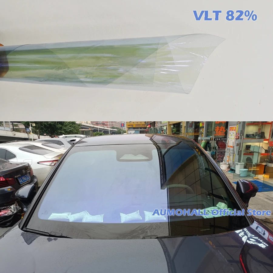 1.52M x 30M VLT 82% Lightslateblue Chameleon Car Window Tint Roll, Transparent Color Changing, Front Windshield Foils Solar Film