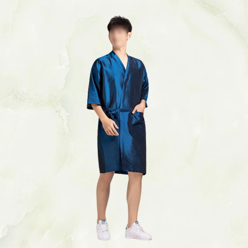 

Barber Apron Hair Cutting Apron Blue Waterproof Comfortable Protective Clothes Hair Dyeing Salon Use Barber Assessories