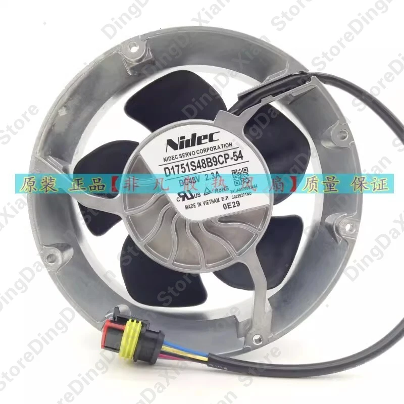 

D FOR Nidec D1751S48B9CP-54 DC48V 2.3A 17050 17cm 4pin circular fan
