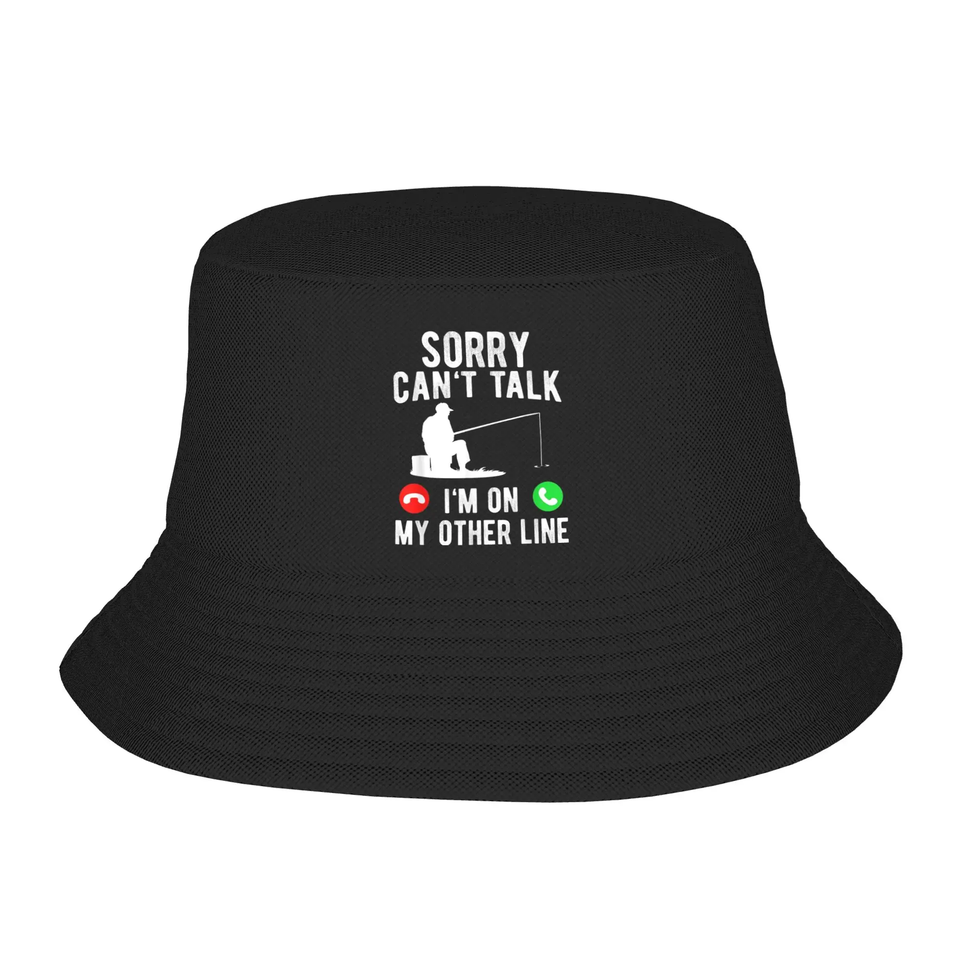 Unisex Kawaii  Sorry Can't Talk I'm On My Other Line Bucket Hat Merchandise  Bob Hats For Beach Headwear Lightweight