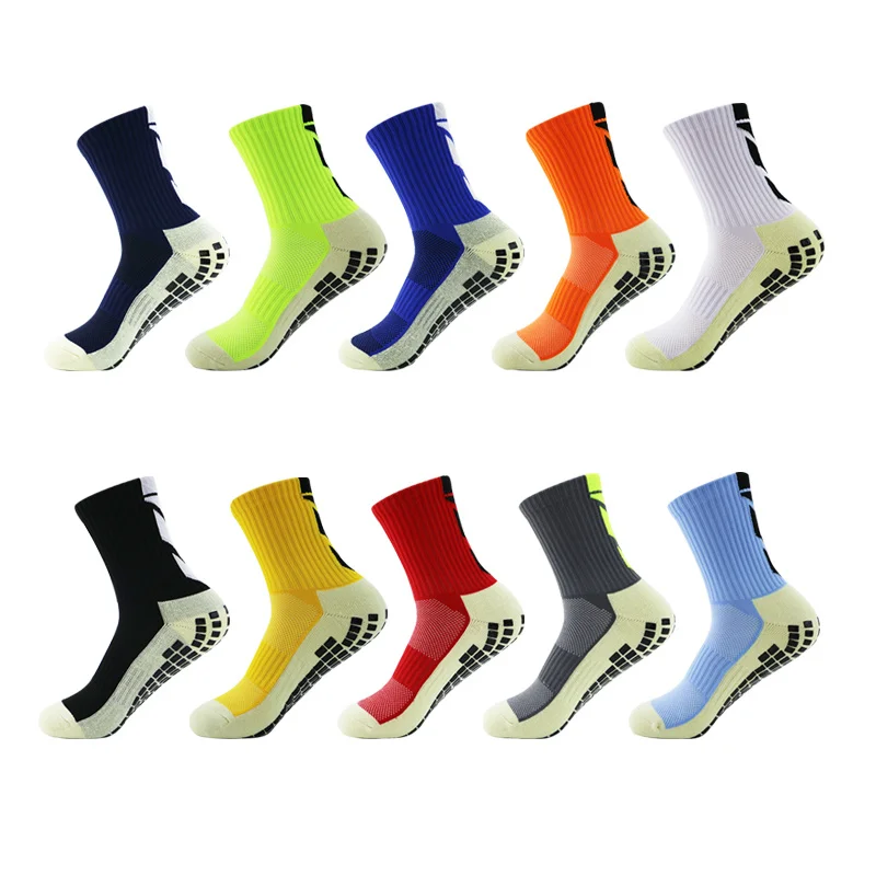 

2023 Bottom Non-slip Towel Football Socks Rugby Basketball Socks Sweat Absorbent Anti Slip Rubber Sports Socks