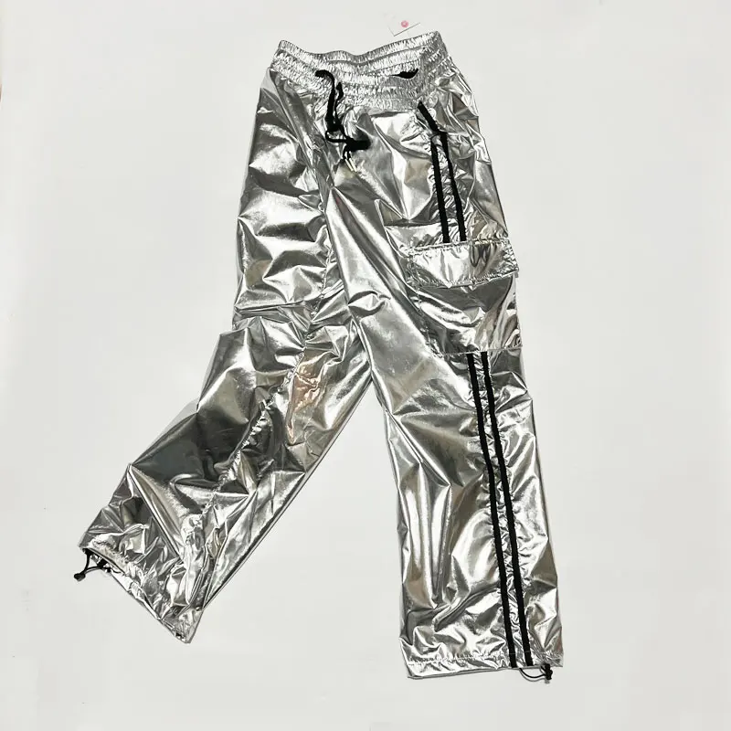 

Loose Workwear Sport Pants Silver Jazz Dance T Performance plus Size Big Size Casual Trousers for Teens All Seasons