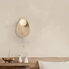 Vintage Natural Stone Art Decoration Wall Lamp Interior Glass Lampshade Led Light With Pull Chain Bedroom Decor Sconce 5