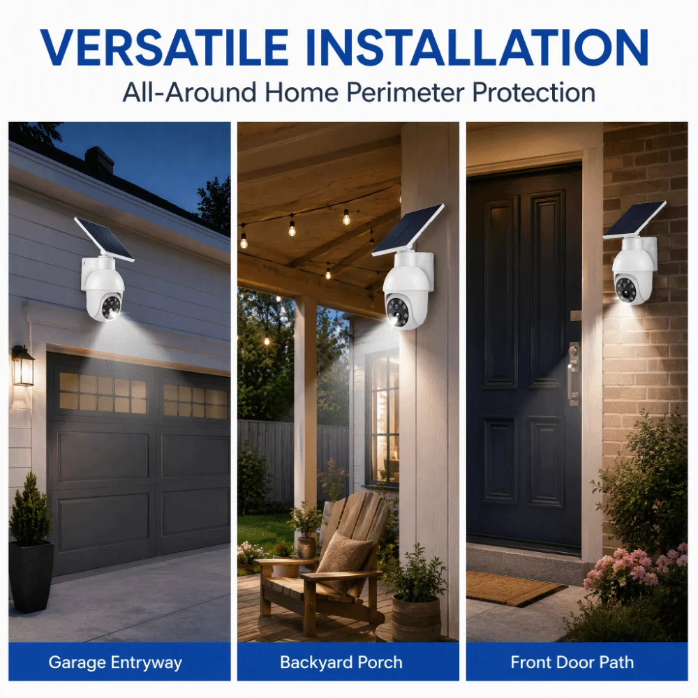 Solar Powered Solar Fake Security Camera PIR Infrared Sensor Rotatable Dummy Security Camera Flashing Red Light IP65 Waterproof