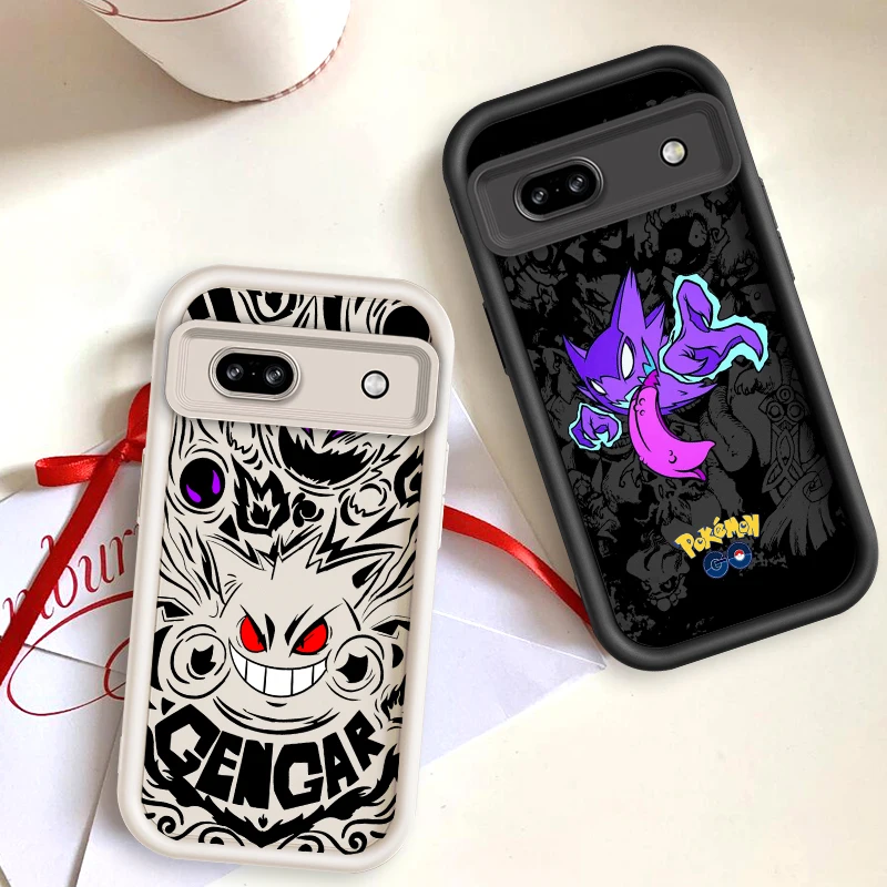 Cool Art P-Pokémon Cartoon For Google Pixel 9 8A 8 7 7A Pro XL 5G Eye Ladder Phone Case Soft TPU Shockproof Cover TPU