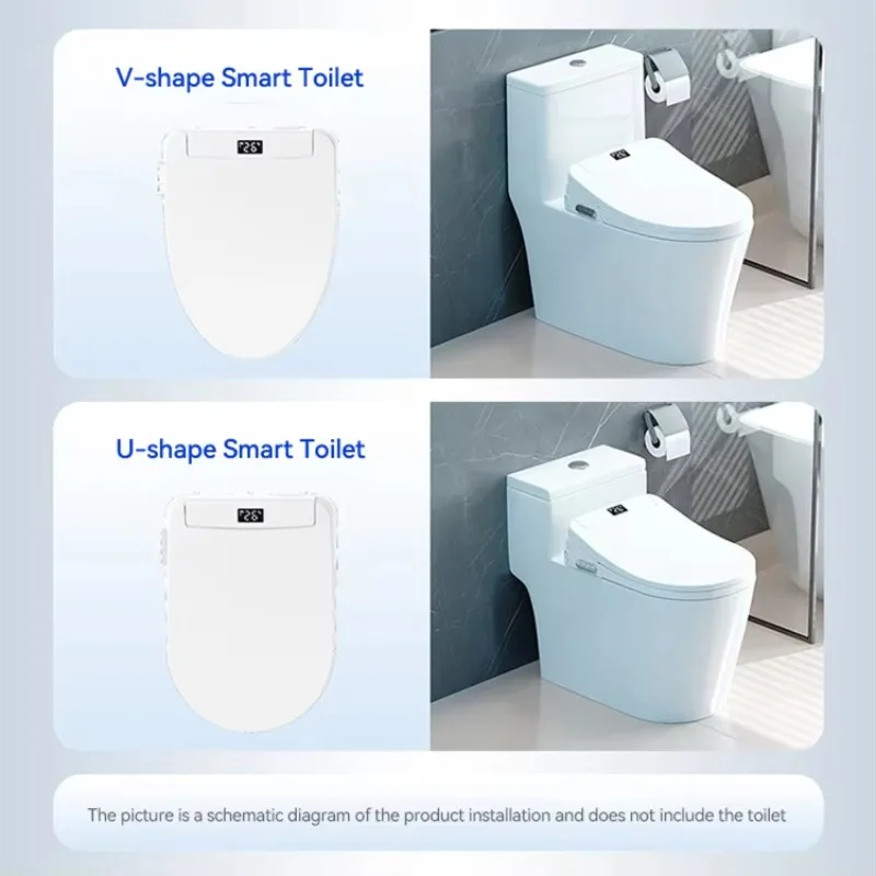 New Arrival IPX4 Waterproof Seat Heating Intelligent Toilet Cover Female Wash Auto Flip U/V Shape Smart Bidet Seat