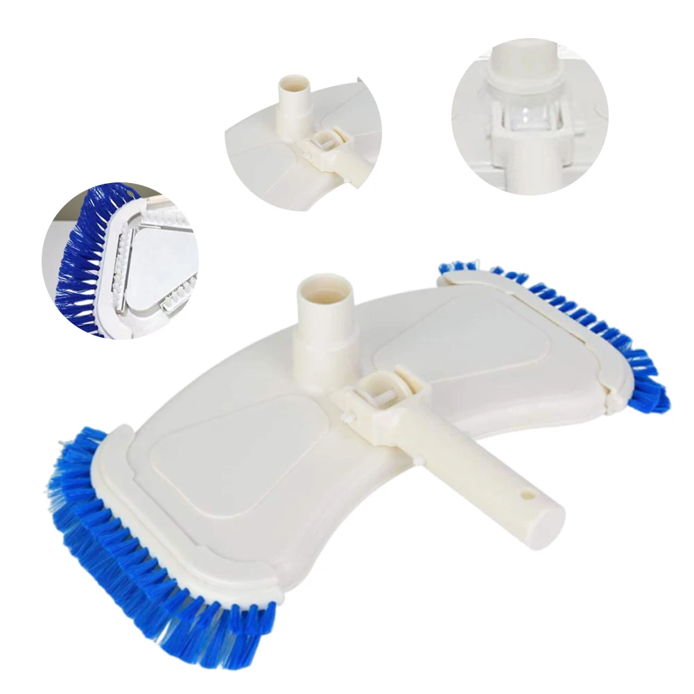 Swimming Pool Cleaning Brush Flexible Pool Suction Vacuum Head Brush Lightweight Suction Head for Inground Swimming Pool