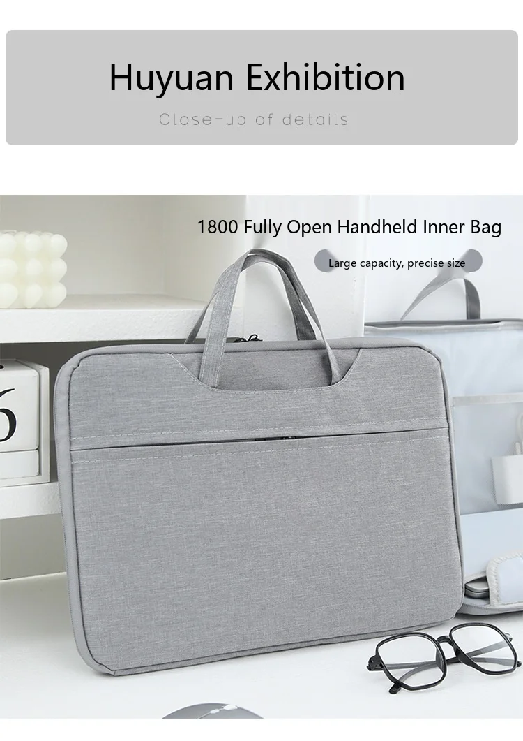 Professionelle Laptop-Aktentasche 11,6-15,6 Zoll Oxford Wasserdichte Handtasche für Geschäftsreisen – Detail 4