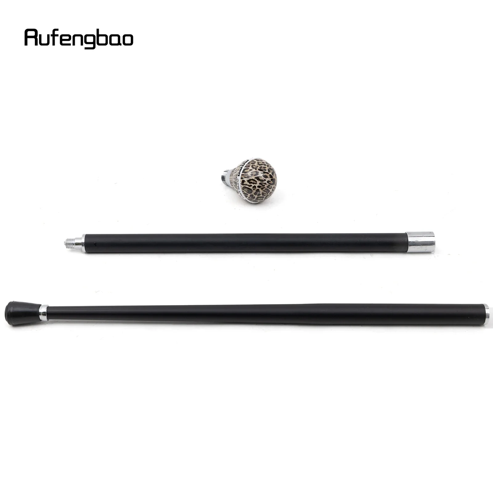 ليوبارد طباعة الجلود الكرة الفضة عصا للمشي موضة ديكور عصا للمشي شهم أنيقة تأثيري قصب Crosier 92 سنتيمتر