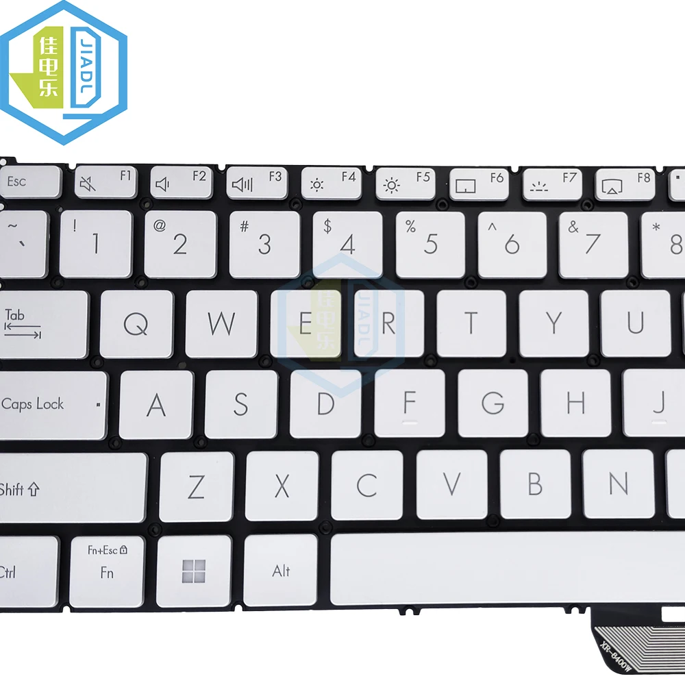 Imagem -03 - Teclado Luz Retroiluminada com Teclados Prateados Reino Unido gb Eua Inglês Teclado para Asus Zenbook Ux3402za Ux3402va Ux3402 Notebook