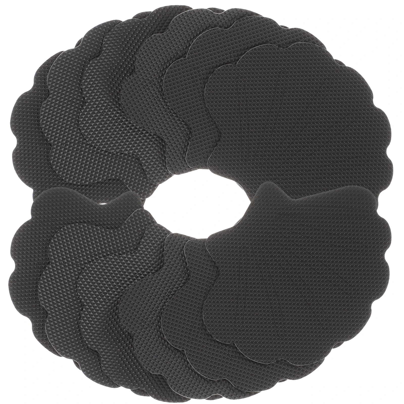 

12 Pcs Stickers Non-slip Nonslip niture Pads Bath Shape Grip Black Antislip Tape for Stairs Bathtub Decals