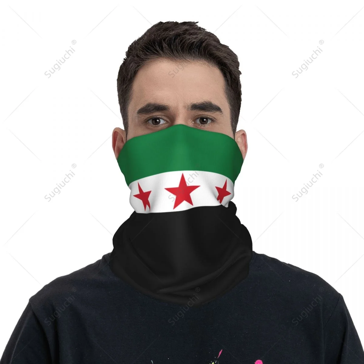 Unisex Syria Flag 1932-1961 Neckerchief Scarf Neck Face Mask Scarves Neck Warmer Seamless Bandana Headwear Cycling Hiking