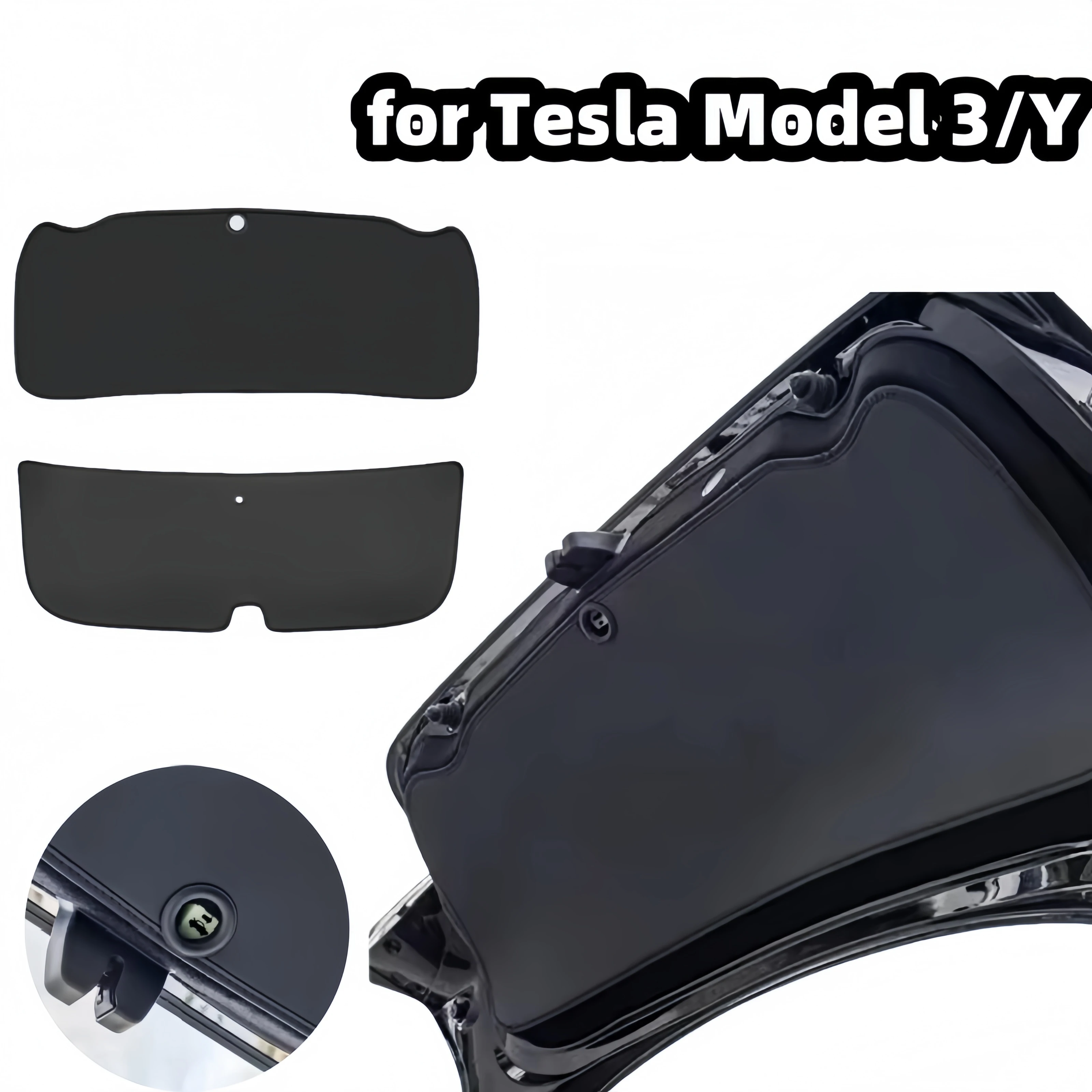 For Tesla Model 3/Y Leather Trunk Mat Anti Dirt Cargo Liner Protective Tailgate Guard Updated Version Universal Fit Car Accessor