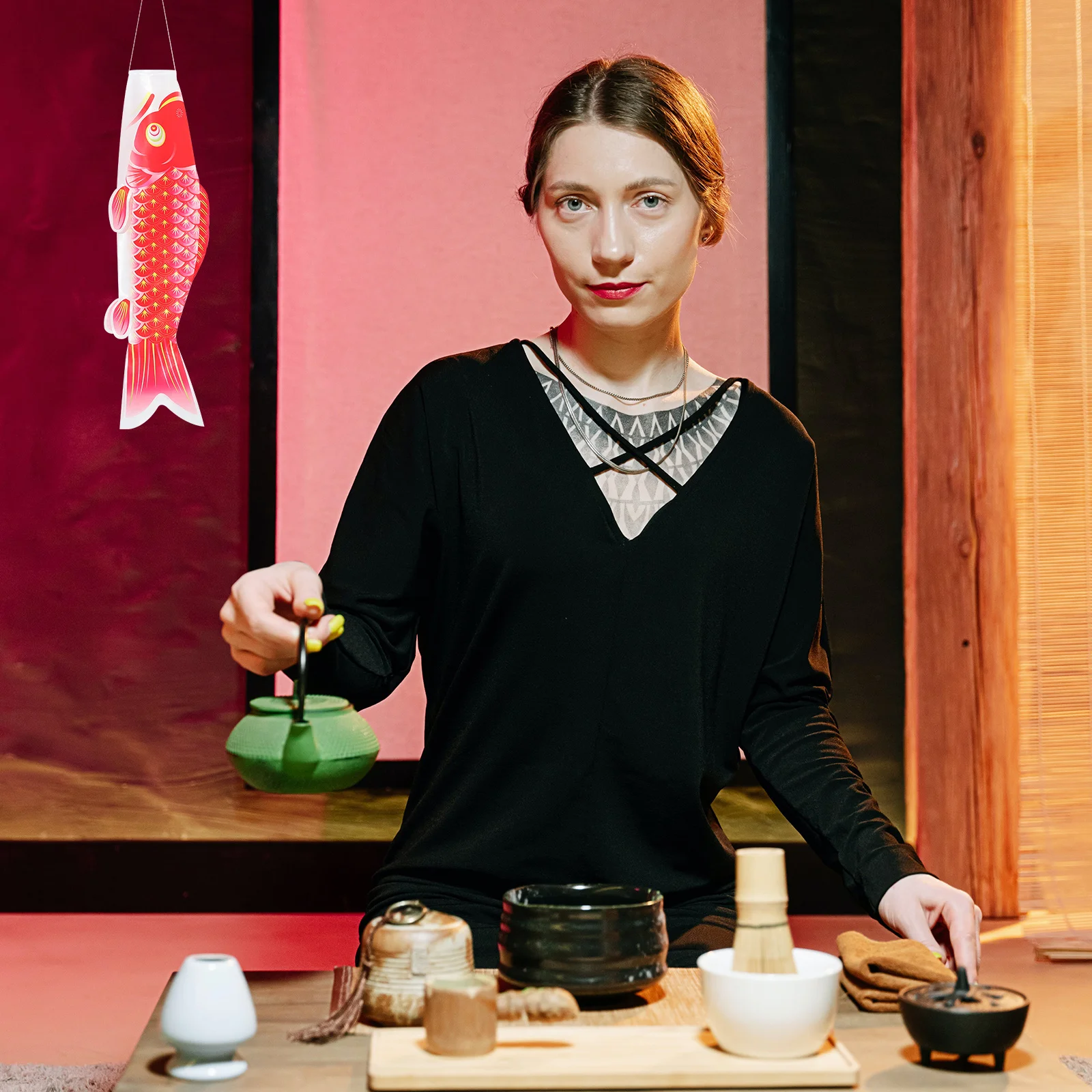 

Shape Flag 1 Meter Long Japanese Style Festival Decorative Banner for Outdoor Party Home Window Wall Garden