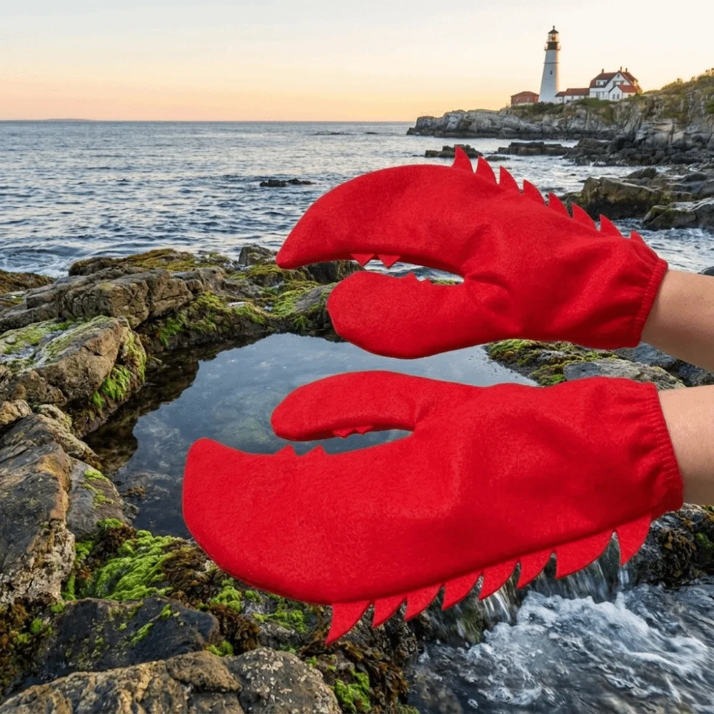 Creative Cartoon Crab Pliers Gloves Funny Polyester Dress Up Mitten Creative Halloween Costume Masquerade Party