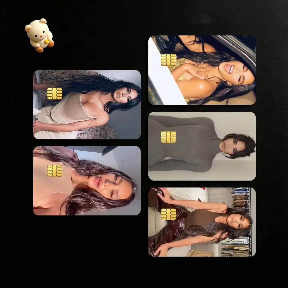 

Popular Actress K-Kim Kardashian Credit Card HD Stickers Game Card Decal Small Chip Waterproof Sticker Gift