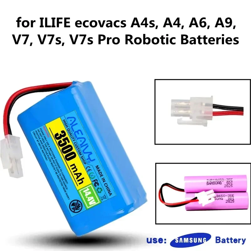 

14.8V 3500mAh Li Ion Rechargeable Battery For ILIFE A4 A4s V7s A6 V7s Plus Robot Vacuum Cleaner iLife