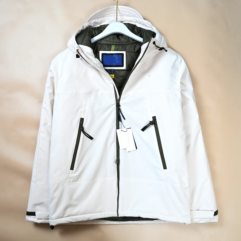 

Men's Winter New Sle Embroidered Outdoor Warm Waterproof Hooded Casual Cotton Jaet Coat Loose Fit Faion Urban Youth