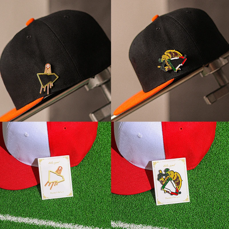 Mexican Hat Pin Trendy Retro Baseball Cap Decorative Ornament Brooches Backpack Lapel Badge Accessories Gift for Kids Friends