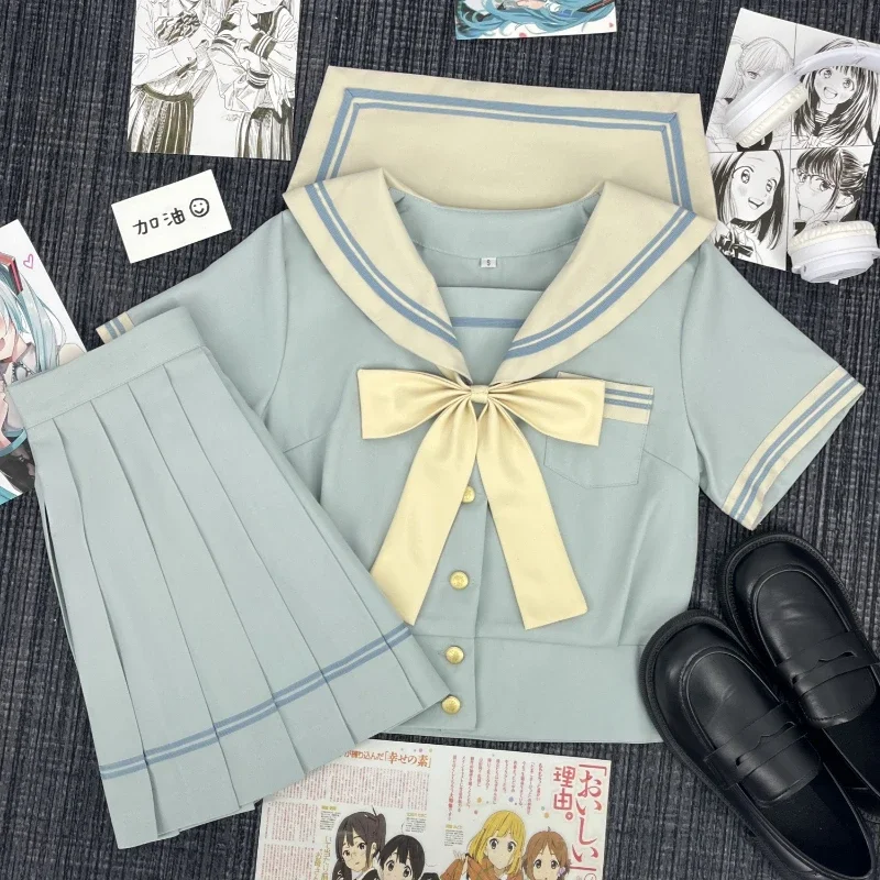 おしゃれで快適な日本の女子高生制服、清心風正統派オリジナルセーラースーツ、甘くて万能なスーツ