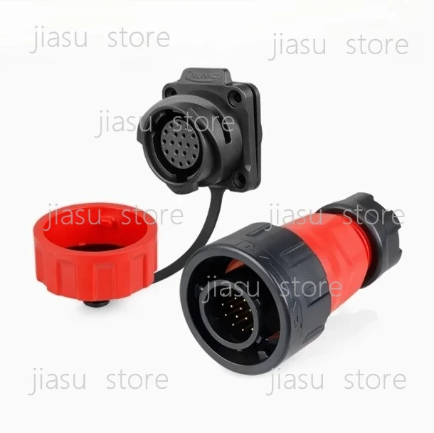 YM-24 waterproof 2 3 4 10 12 19 24 core IP68 male female flange aviation plug socket