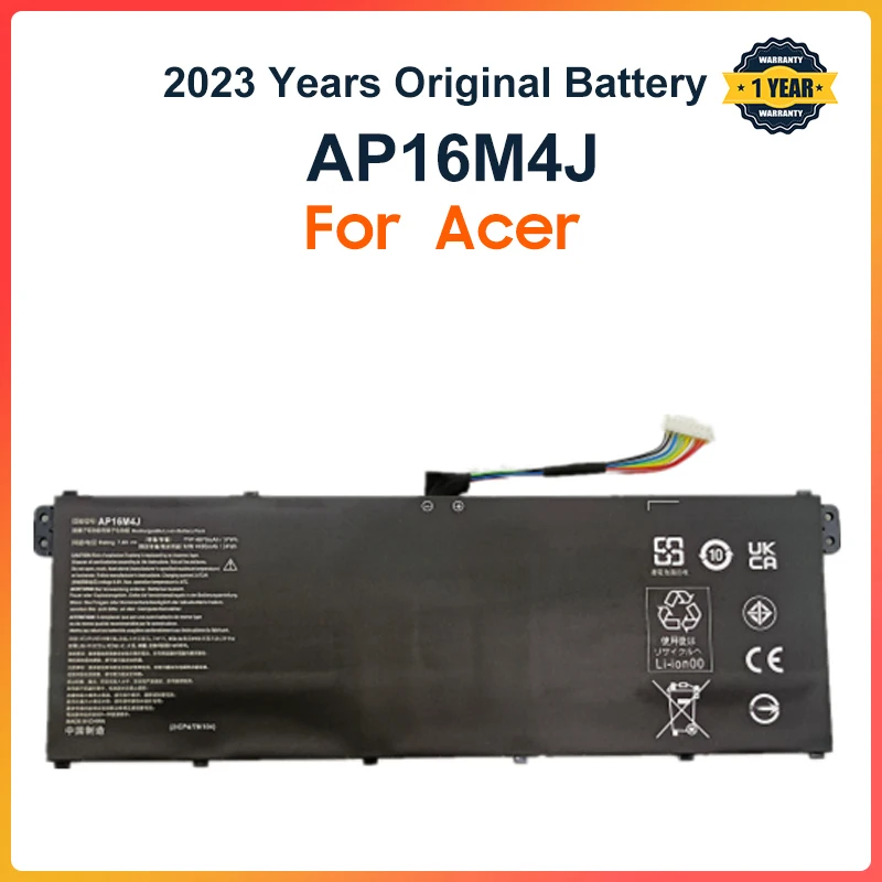 

Аккумуляторная батарея AP16M4J для ноутбука Acer Aspire 3 A317-33 EX215-51G Series Notebook 2ICP4/78/104 7,6 V 37WH 4870mAh