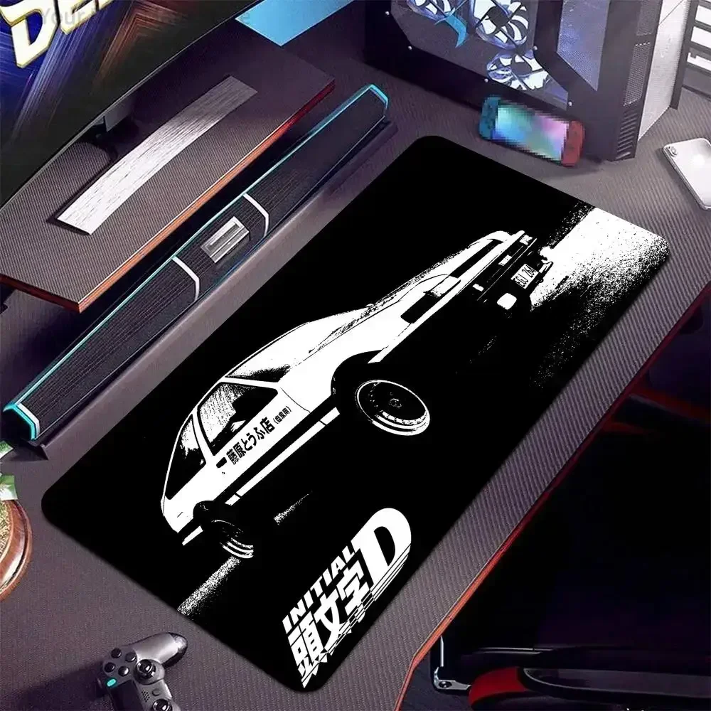 1Pcs Initial D Toyota AE86 Print Large Stitched Edge Non-Slip Gaming Desk Mat Mouse Pad