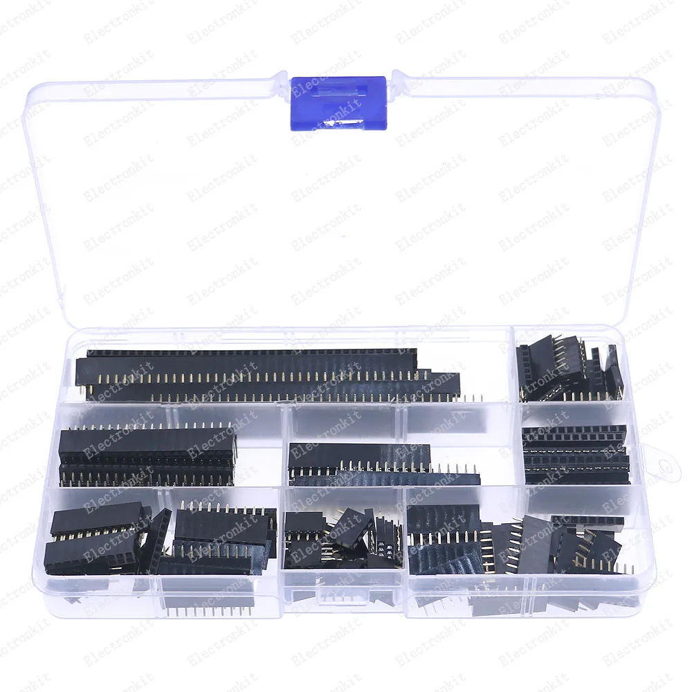 120pcs 4Pin-40Pin 2.54mm Pitch Straight Single Row PCB Board Female Pin Header Socket