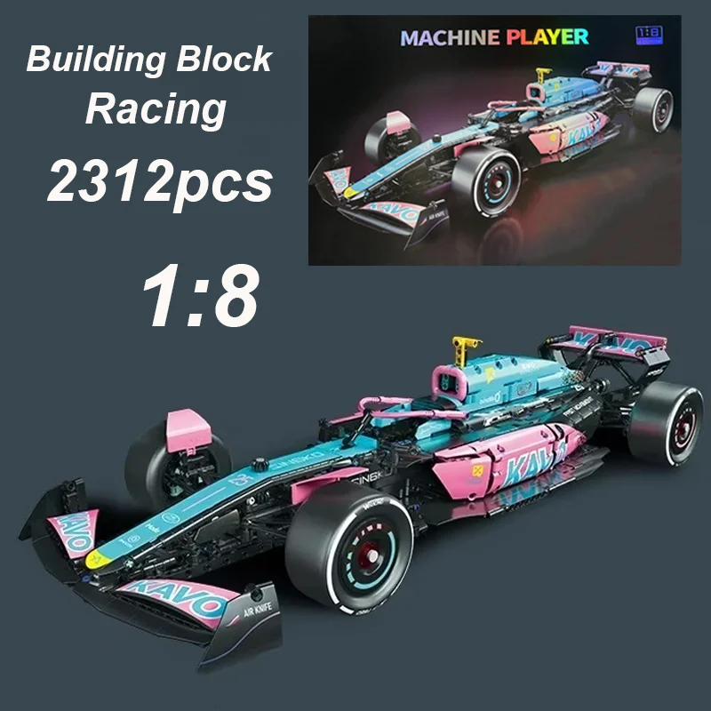 

Новый технический F1 1 8 Performance Speed Race Car Строительные блоки Кирпич Совместимый MOC Модель автомобиля Автомобиль DIY Игрушечный мальчик Подарки 2312 шт.
