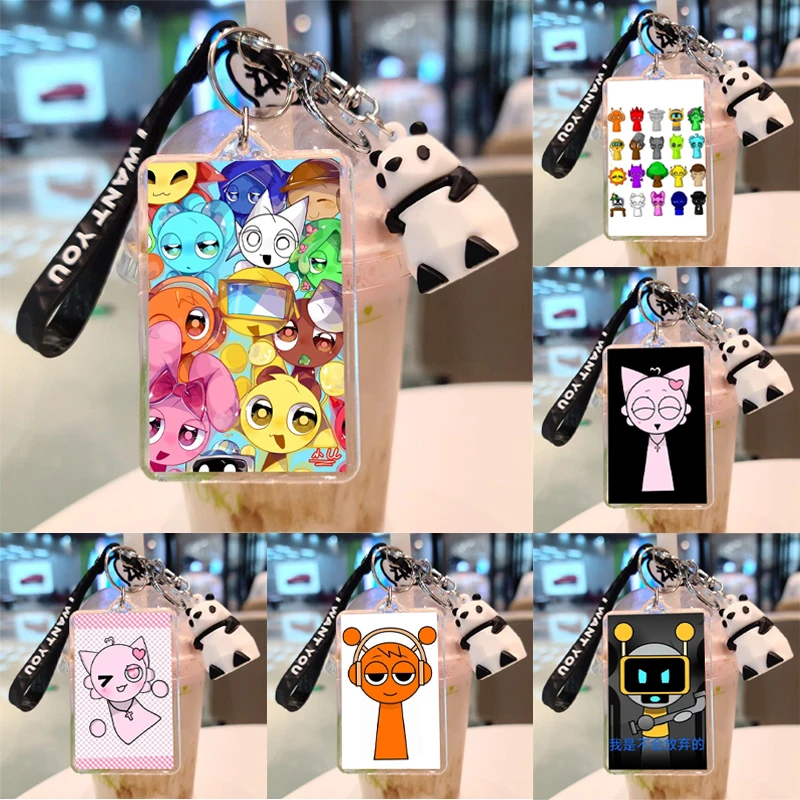 

Anime Sprunki ‌Wenda Keychain Pendants Cartoon School Bag Charm Jewelry Accessories Figure Acrylic Board Key Chains Decorations