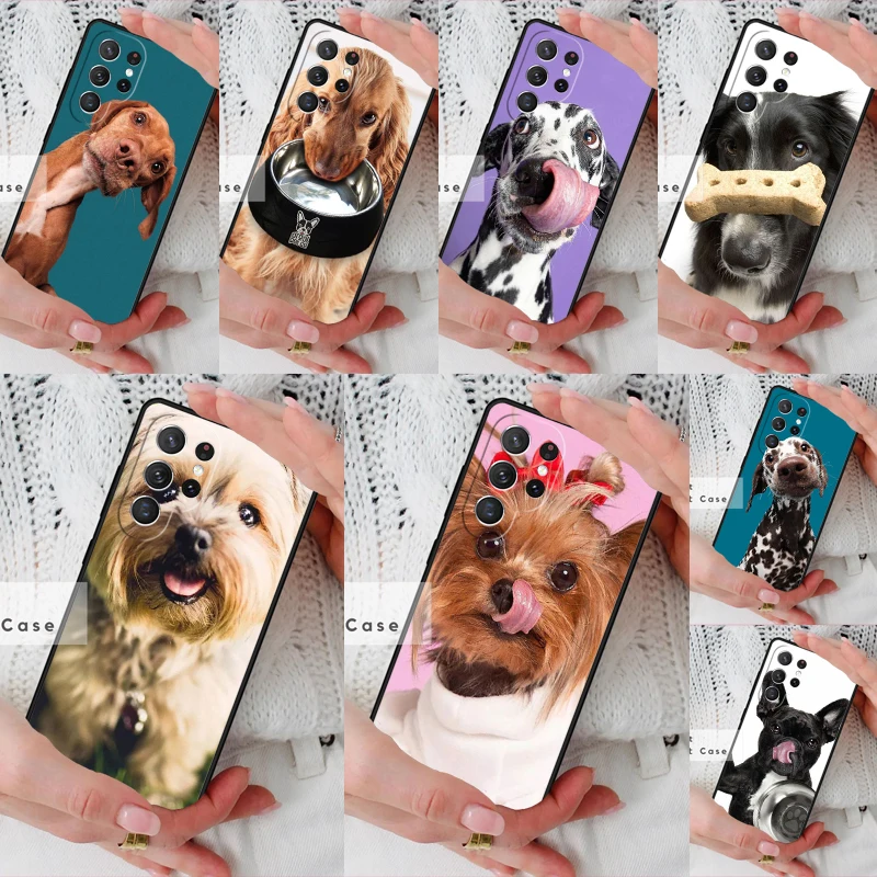 Cute Dog Phone Cover Case for Samsung Galaxy S26 Ultra S20 FE Note 10 S24 S23 S21 S25 Plus S22