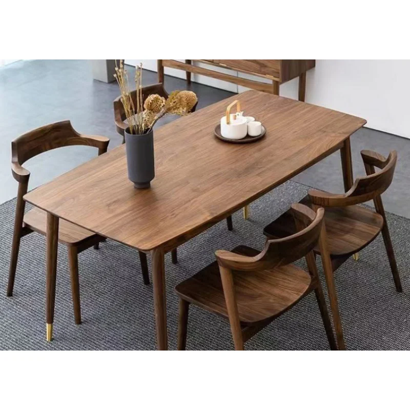 custom.Modern Furniture  Furniture Rectangular Dining Table Solid Wood Table 6 Seats