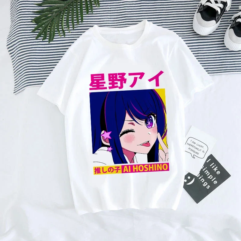 Women T-shirt Manga Anime Oshi No Ko Harajuku Ullzang T Shirt Female Ai Ruby Akane Aquamarine Hoshino Clothes Tops