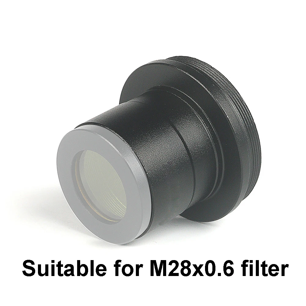 1.25 inch to T2 (M42 x 0.75) Telescope to Camera T T2 mount Adapter Tube Ring Aluminum Alloy with M28 x 0.6 Filter Thread