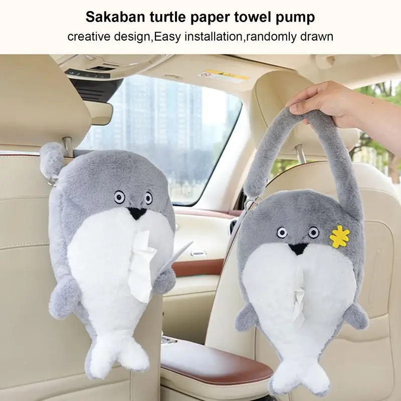 Cartoon Animal Cat Tissue Box Cartoon Animal Tissue Cover Organizer Plush Animal Paper Holder Funny Animal Stuffed Napkins