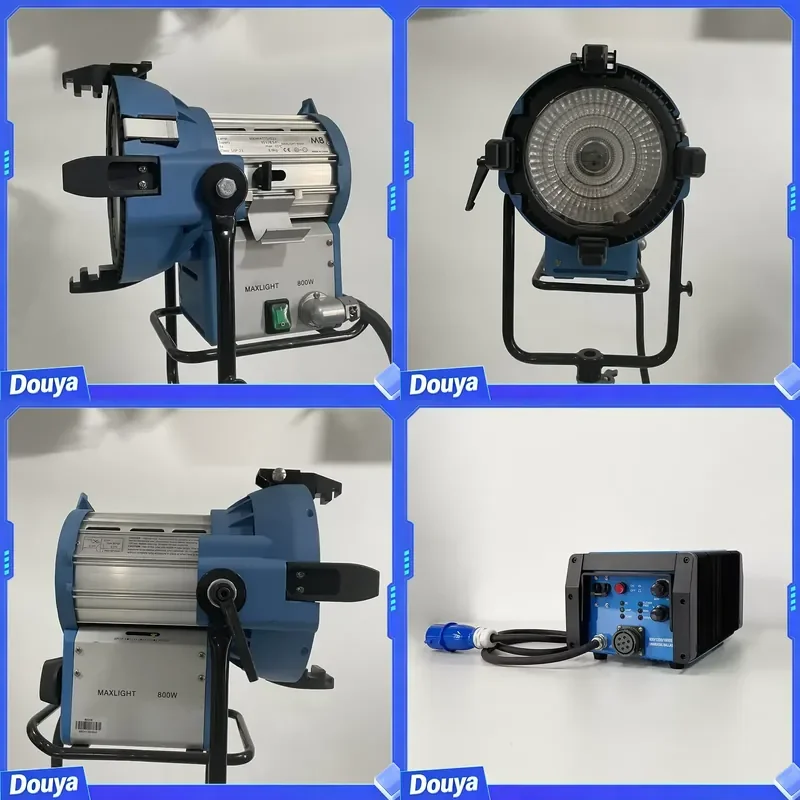 M8 800W Photography Film Movie Shooting Light, Dimming E-Ballast Spotlight HMI Fresnel Light