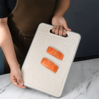 4 in 1 Defrosting Cutting Board Rectangular Double Sided Chopping Board with Grater Sharpener Quick Defrosting Tray Beef